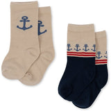 Konges Sløjd 2-Pack Ancher Jacquard Socks