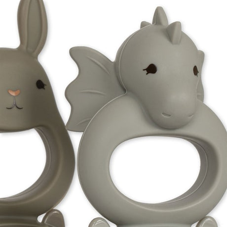 Konges SløjdFruit Feeder Dragon & Bunny 2-Pack Topanga Beach/Stone