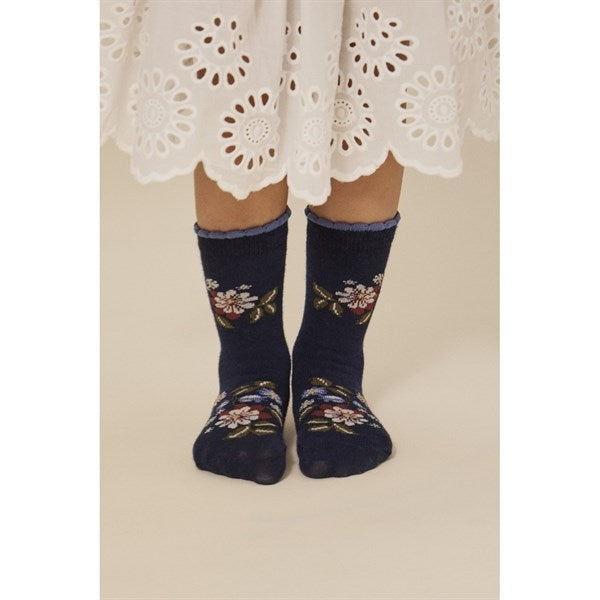 Konges Sløjd Jacquard Flowers Socks 2-Pack Flower 4