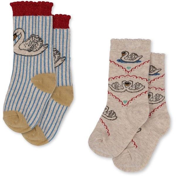 Konges Sløjd Swan Socks 2-Pack Swan