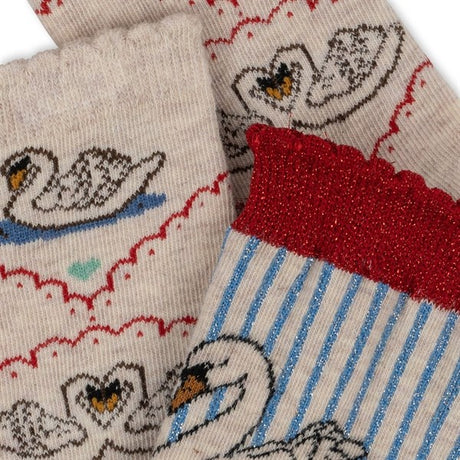 Konges Sløjd Swan Socks 2-Pack Swan 2