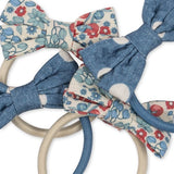 Konges Sløjd Hair Elastic Bow 4-Pack Bibi Blue/Captain Dot