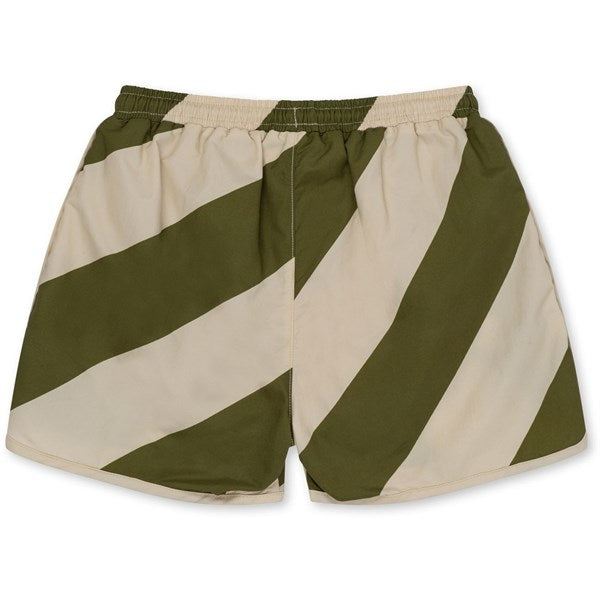 Konges Sløjd Asnou Swim Shorts Dark Olive/Creamy White 5