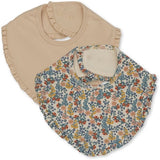 Konges Sløjd Bib Basis 2-Pack Frill Bibi Fleur/Brazilian Sand