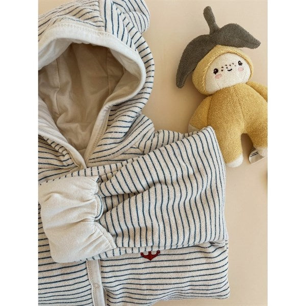 Konges Sløjd Stripe Bluie Itty Onesie With Hood 2