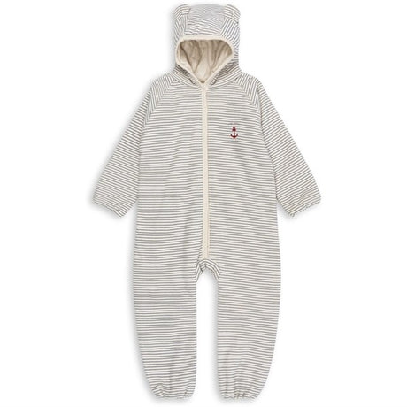 Konges Sløjd Stripe Bluie Itty Onesie With Hood