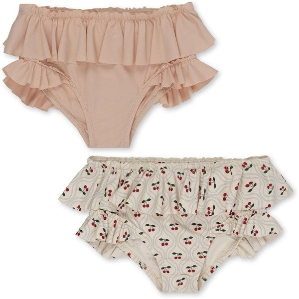 Konges Sløjd Manuca 2-Pack Frill Bikini Pants Cherry Motif