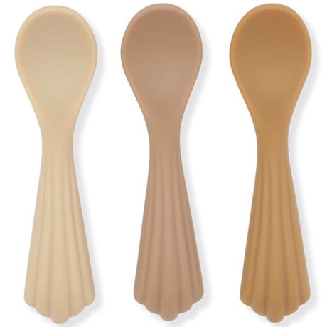 Konges Sløjd Silicone Clam Spoons 3-pack Shell