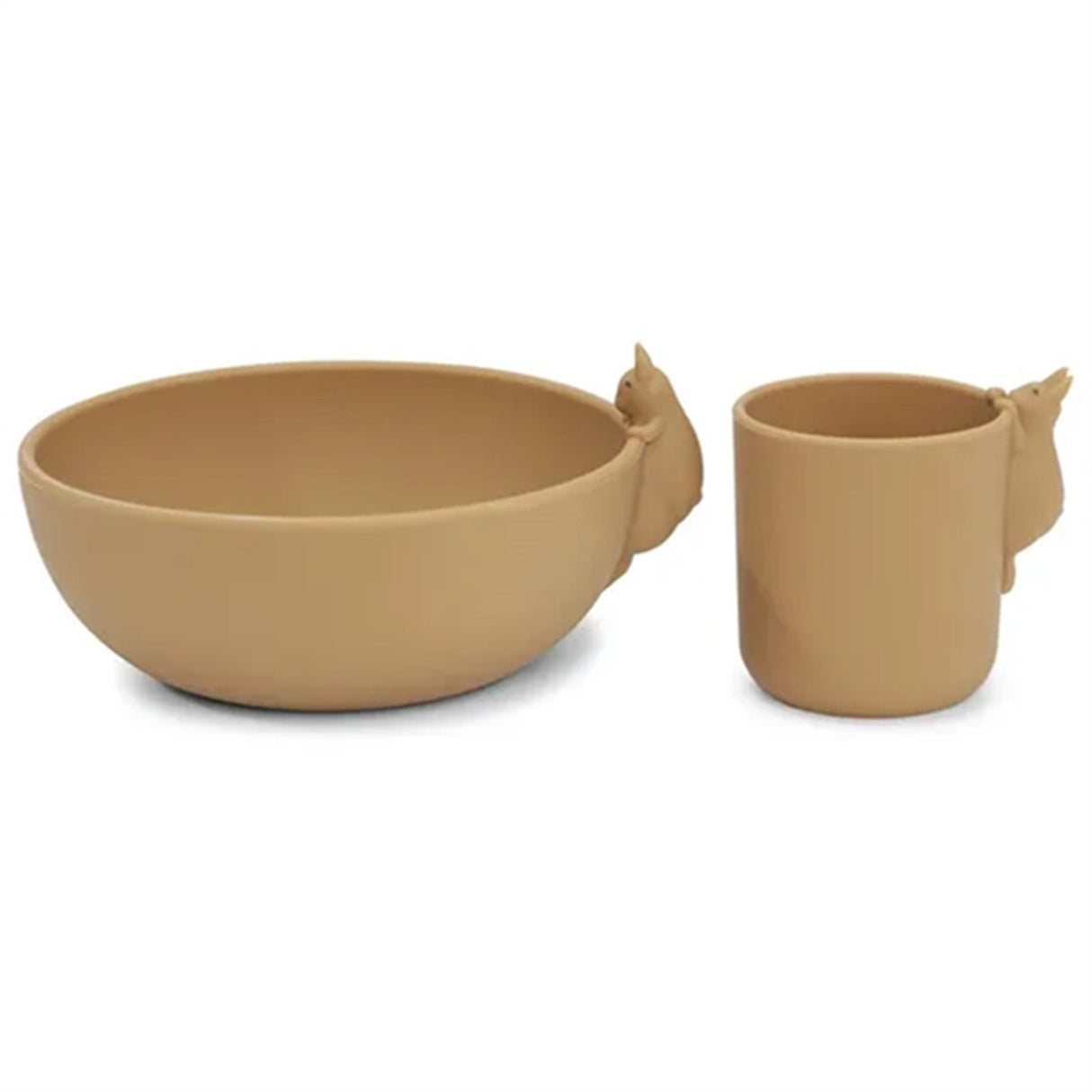 Konges Sløjd Silocone Bowl and Cup Set Bunny Almond