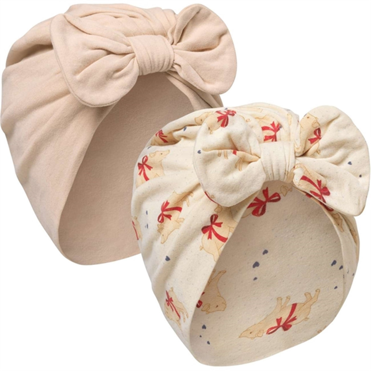 Konges Sløjd Marzipan/Sand Baby Bonnet 2-pack