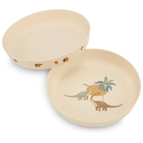 Konges Sløjd Plate 2-pack Lemon/Dino