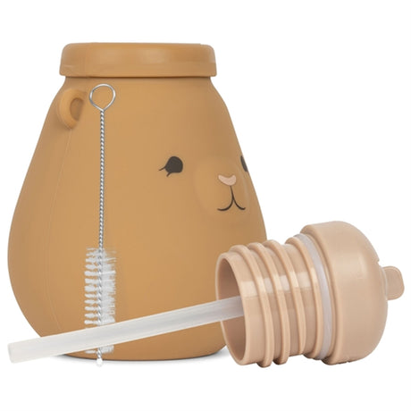 Konges Sløjd Silicone Drinking Bottle Teddy Almond 2