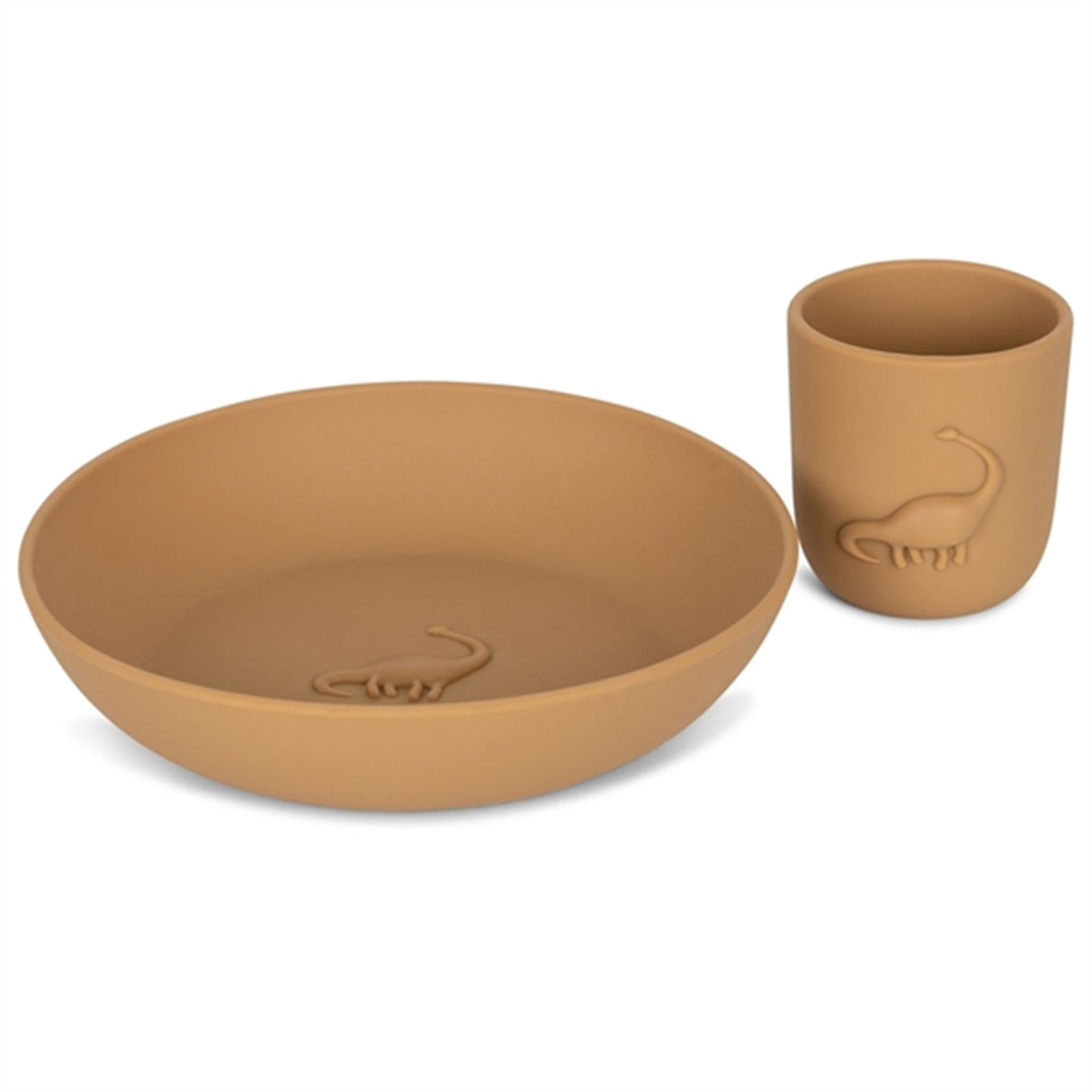 Konges Sløjd Dino Cup & Plate Set Almond