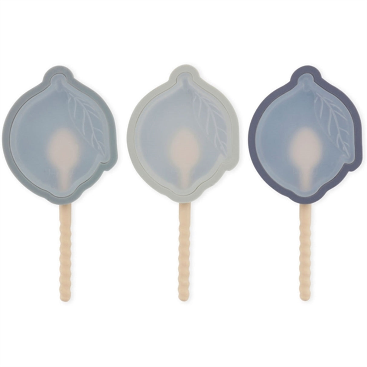 Konges Sløjd Ice Cream Moulds 3-pack Lemon Blue Mix