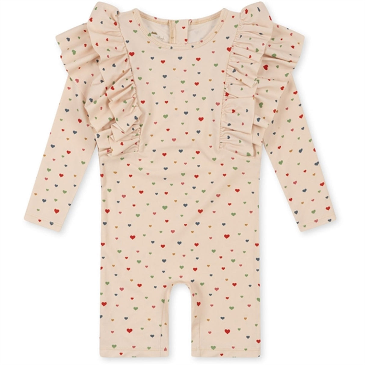 Konges Sløjd Multi Hearts Manuca Frill UV Swim Onesie