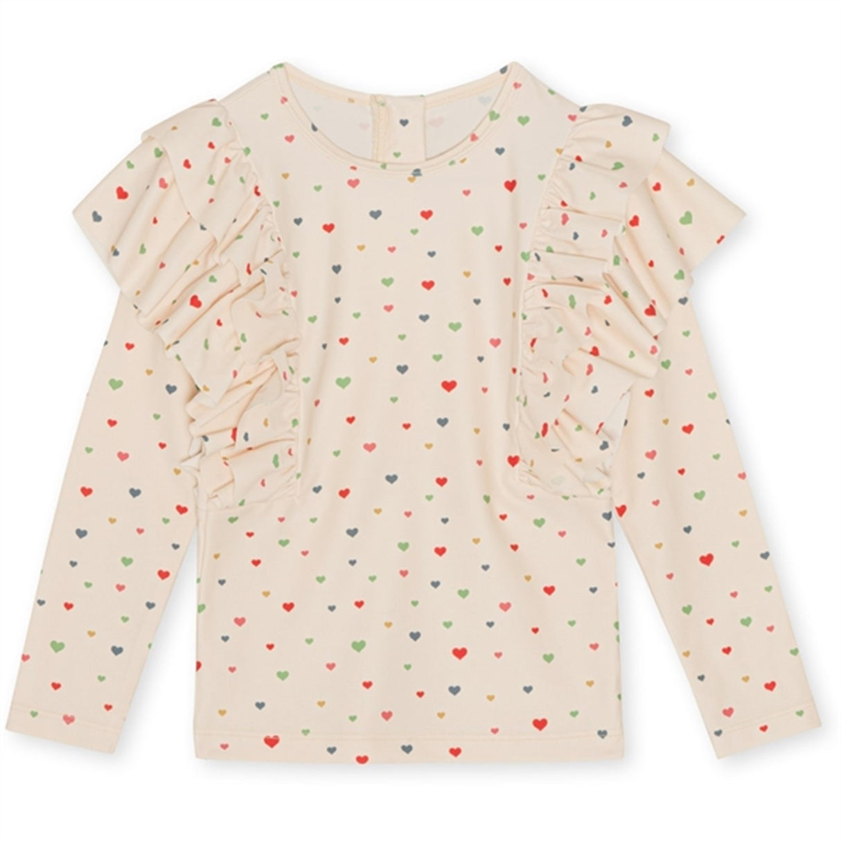 Konges Sløjd Multi Hearts Manuca Frill UV Swim Blouse