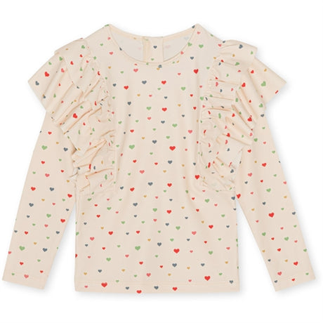 Konges Sløjd Multi Hearts Manuca Frill UV Swim Blouse