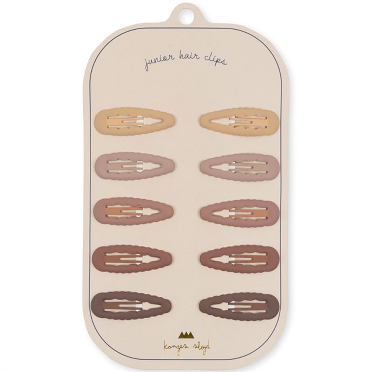 Konges Sløjd Hair Clips Junior Scallop 10-pack Rosie Shade