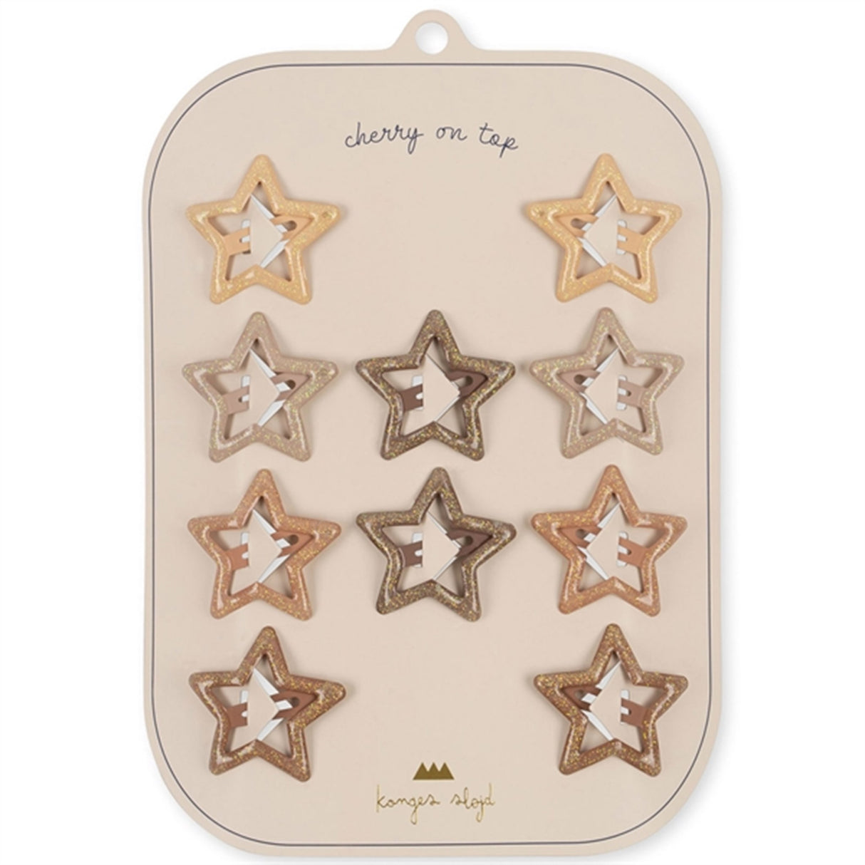 Konges Sløjd Hair Clips Junior Star Glitter 10-pack Rosie Shade