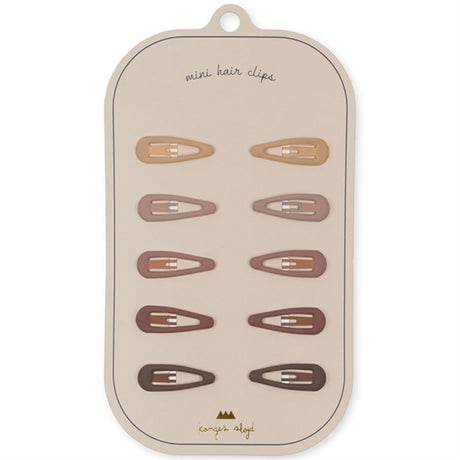 Konges Sløjd Hair Clips Mini Drops 10-pack Rosie Shade