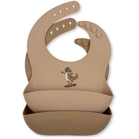 Konges Sløjd Bib Silicone 2-pack Skateosaurus