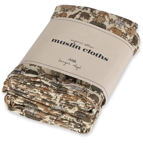 Konges Sløjd Muslin Cloths 3-pack Safari