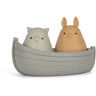 Konges Sløjd Bath Boat Toy Silicone Almond Mix