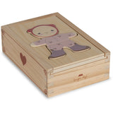 Konges Sløjd Wooden Teddy Dress-Up Puzzle Red 3