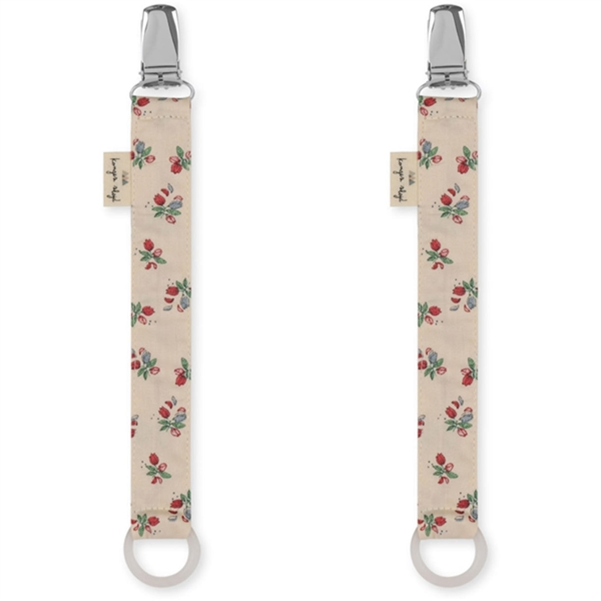 Konges Sløjd Pacifier Strap 2-pack Fleur Tricolore