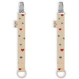 Konges Sløjd Pacifier Strap 2-pack Multi Hearts