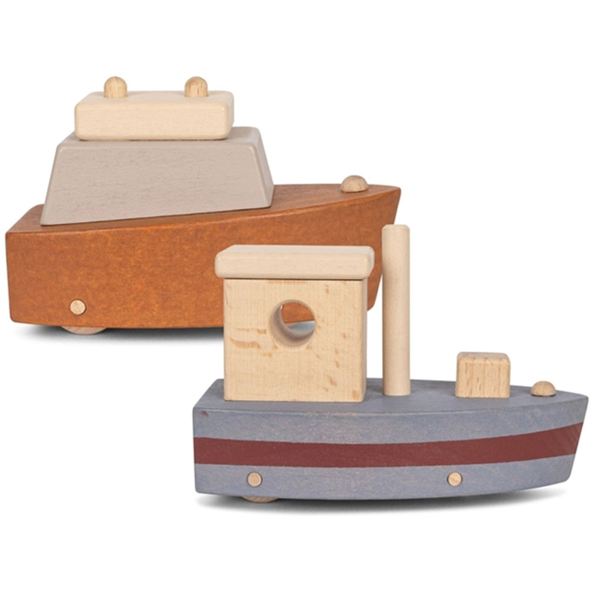 Konges Sløjd Winter Moss Wooden Boats 2-pack