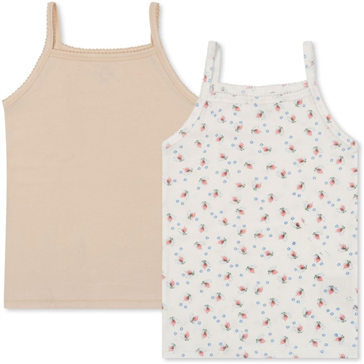 Konges Sløjd Brise Dé Été White/Nouvelle Peach Basic 2-Pack Strap Top