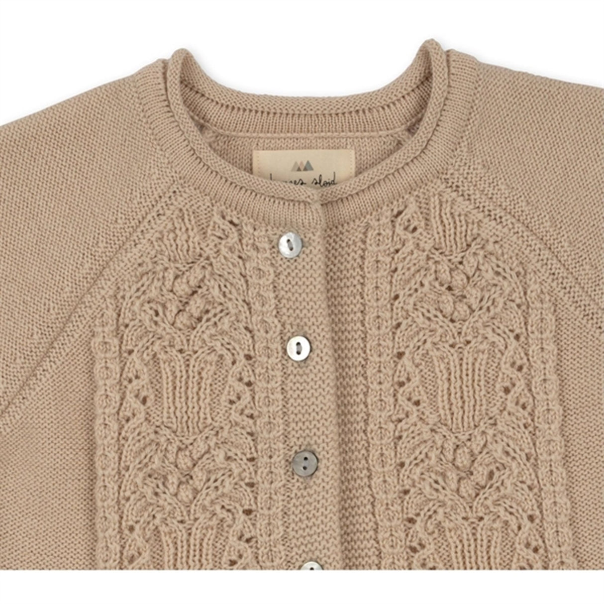 Konges Sløjd Almond Milk Cabby Frill Wool Cardigan 7