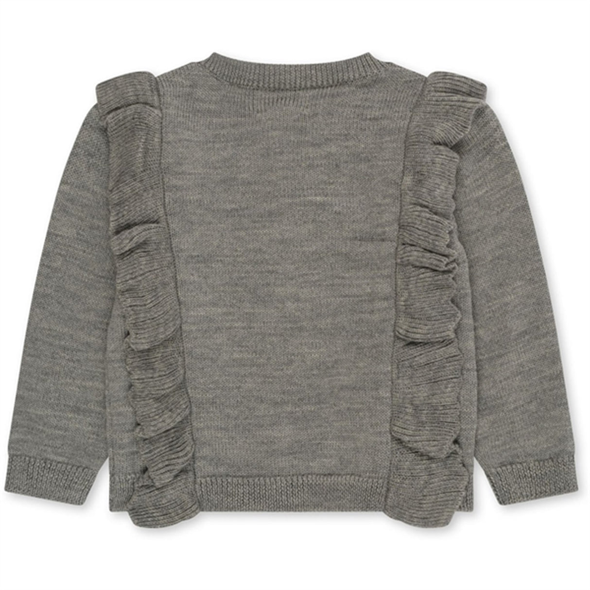 Konges Sløjd Grey Melange Fiol Frill Cardigan 4