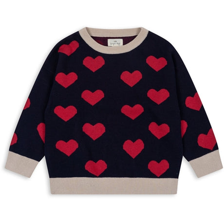 Konges Sløjd Navy Heart Lapis Knit Blouse