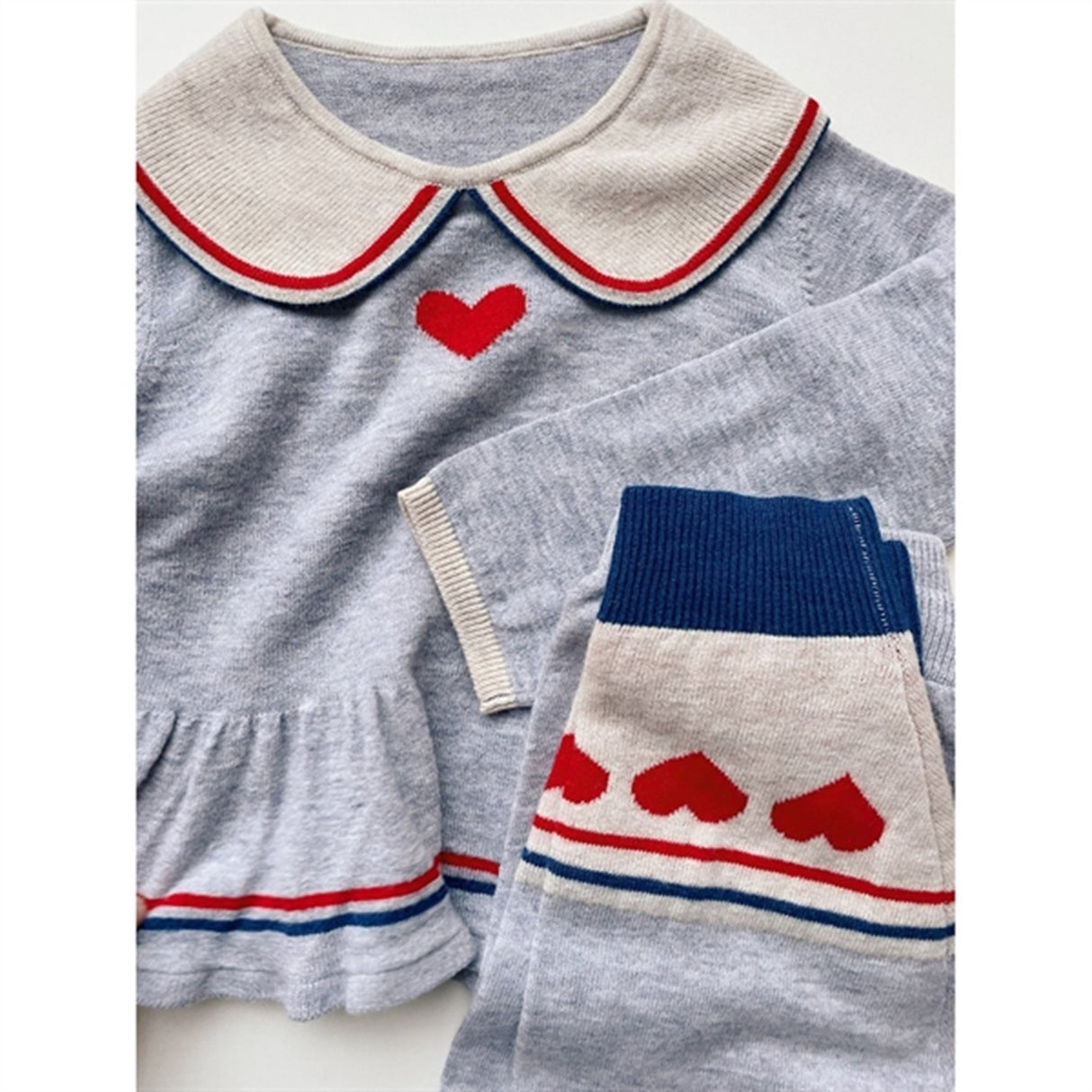 Konges Sløjd Heart Stripe Maxime Knit Collar Blouse 6