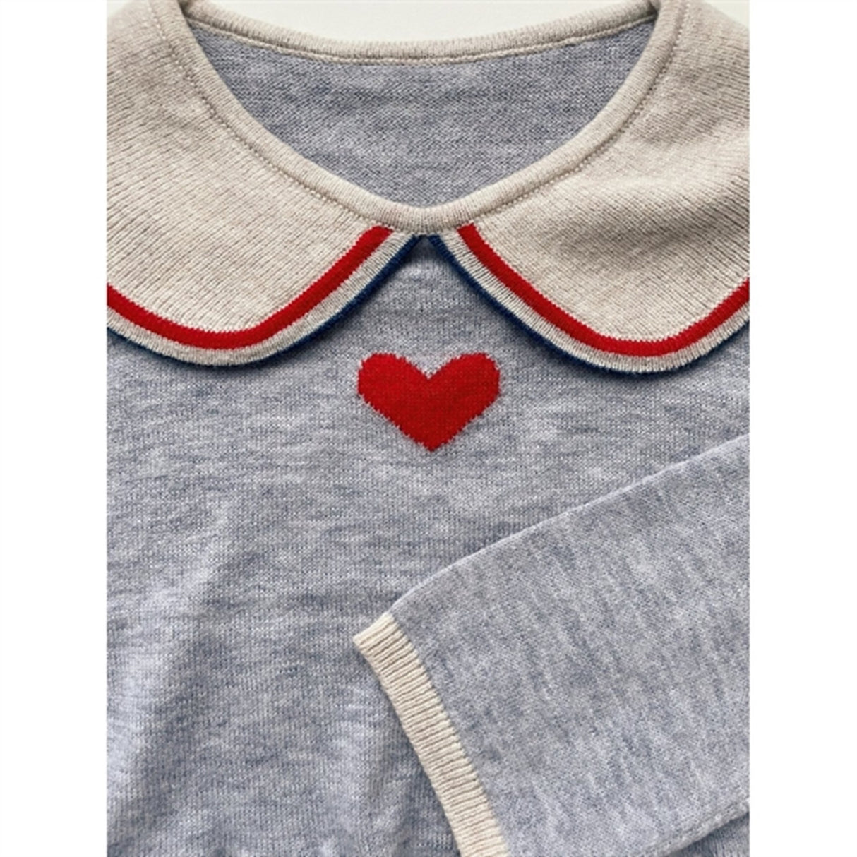 Konges Sløjd Heart Stripe Maxime Knit Collar Blouse 8