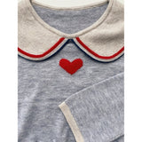 Konges Sløjd Heart Stripe Maxime Knit Collar Blouse 8