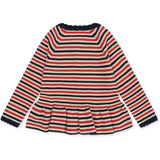 Konges Sløjd Navy Stripe Meo Scallop Knit Cardigan 6