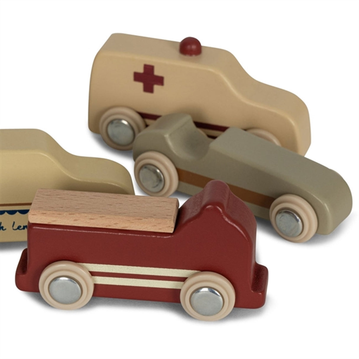 Konges Sløjd Beige Wooden Mini Cars 9 Pcs