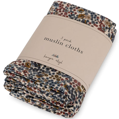 Konges Sløjd Muslin Cloth 3-Pack Vivi Fleur