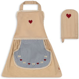 Konges Sløjd Apron and Oven Mitt for Kids Smoke Gray