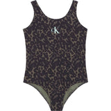 Calvin Klein Swimsuit CK Leopard Olive Aop