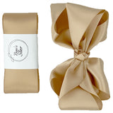 Bow's by Stær Christening Ribbon Satin w. Double Bow Beige