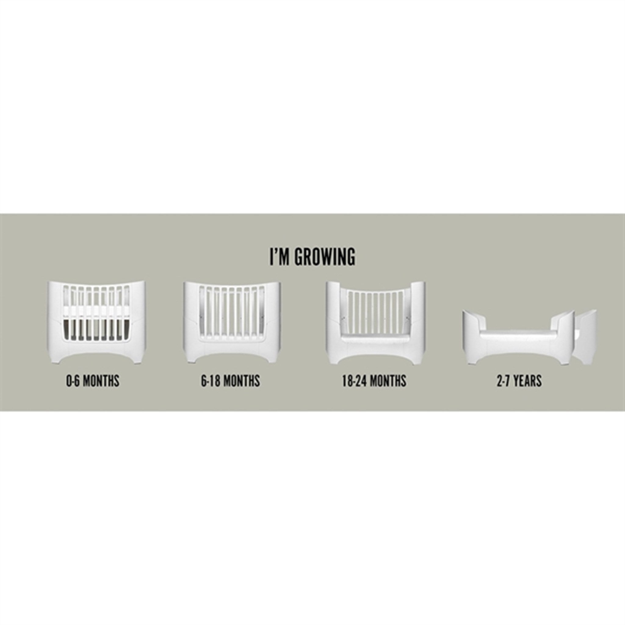 Leander Baby Cot without Matress White 5