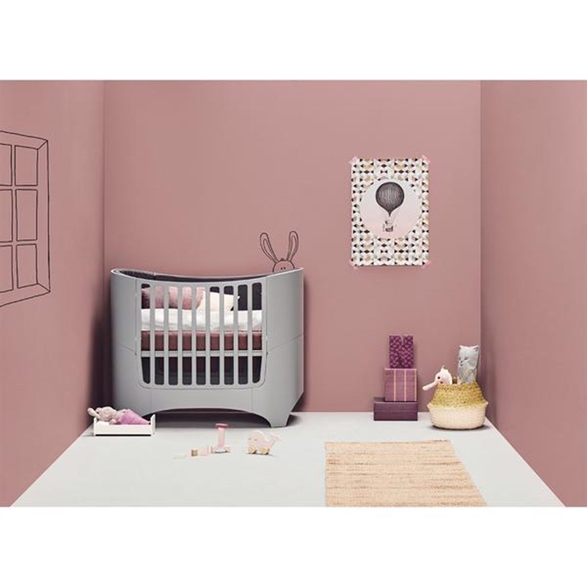 Leander Baby Cot without Matress Grey 6