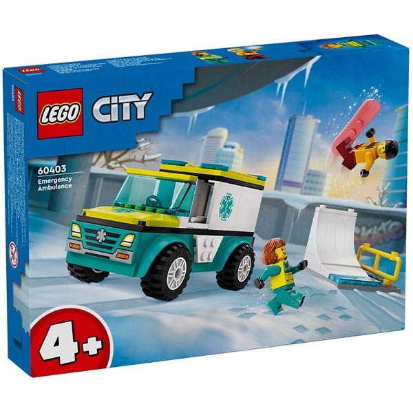 LEGO® City Emergency Ambulance and Snowboarder