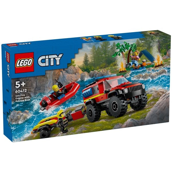 LEGO® City 4x4 Fire Engine with Rescue Boat
