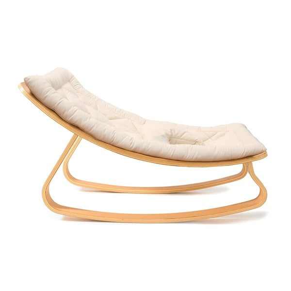 Charlie Crane Levo Baby Rocker Beech Organic White 9