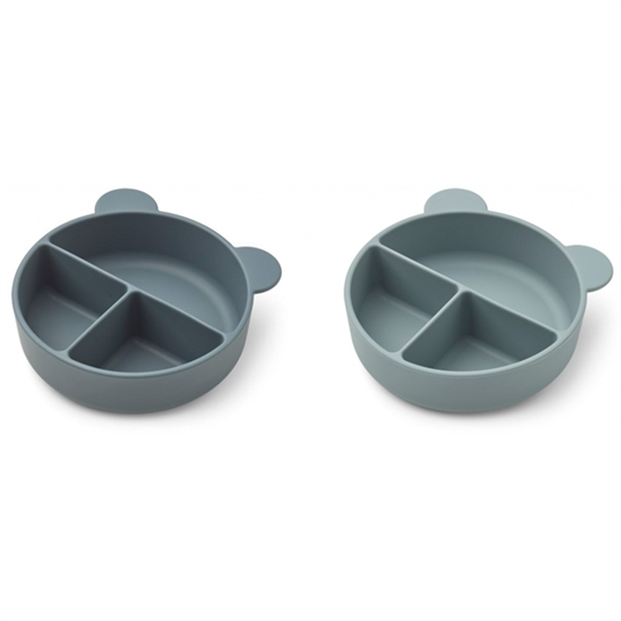 Liewood Conny Silicone Divider Bowl 2-pack Whale Blue Mix